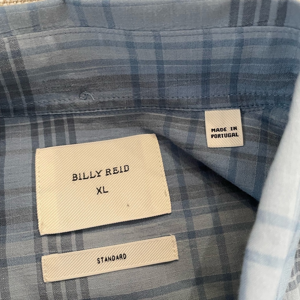 Billy Reid Standard Check Print Button Down Colla… - image 6